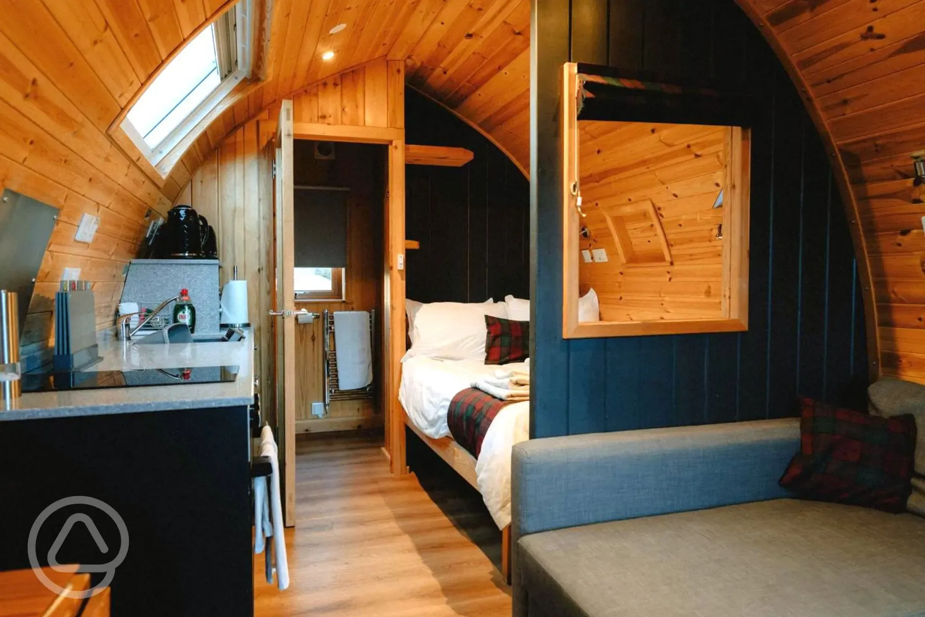 Glamping pod interior