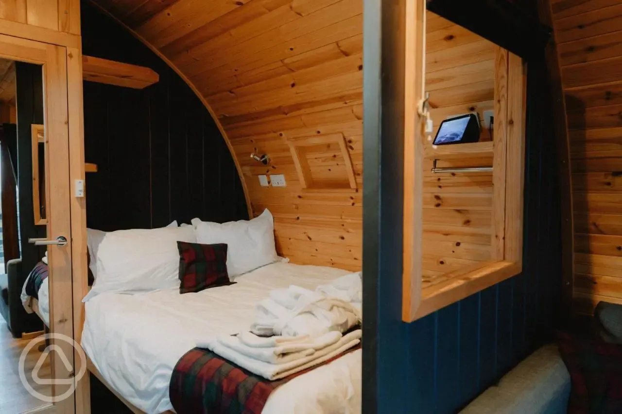 Glamping pod interior