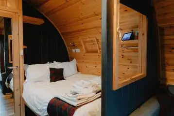 Glamping pod interior