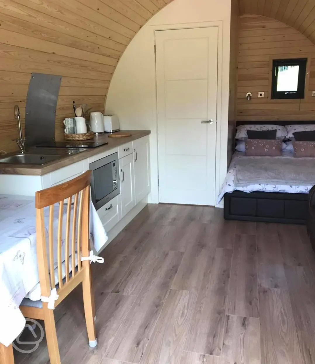 Glamping pod interior