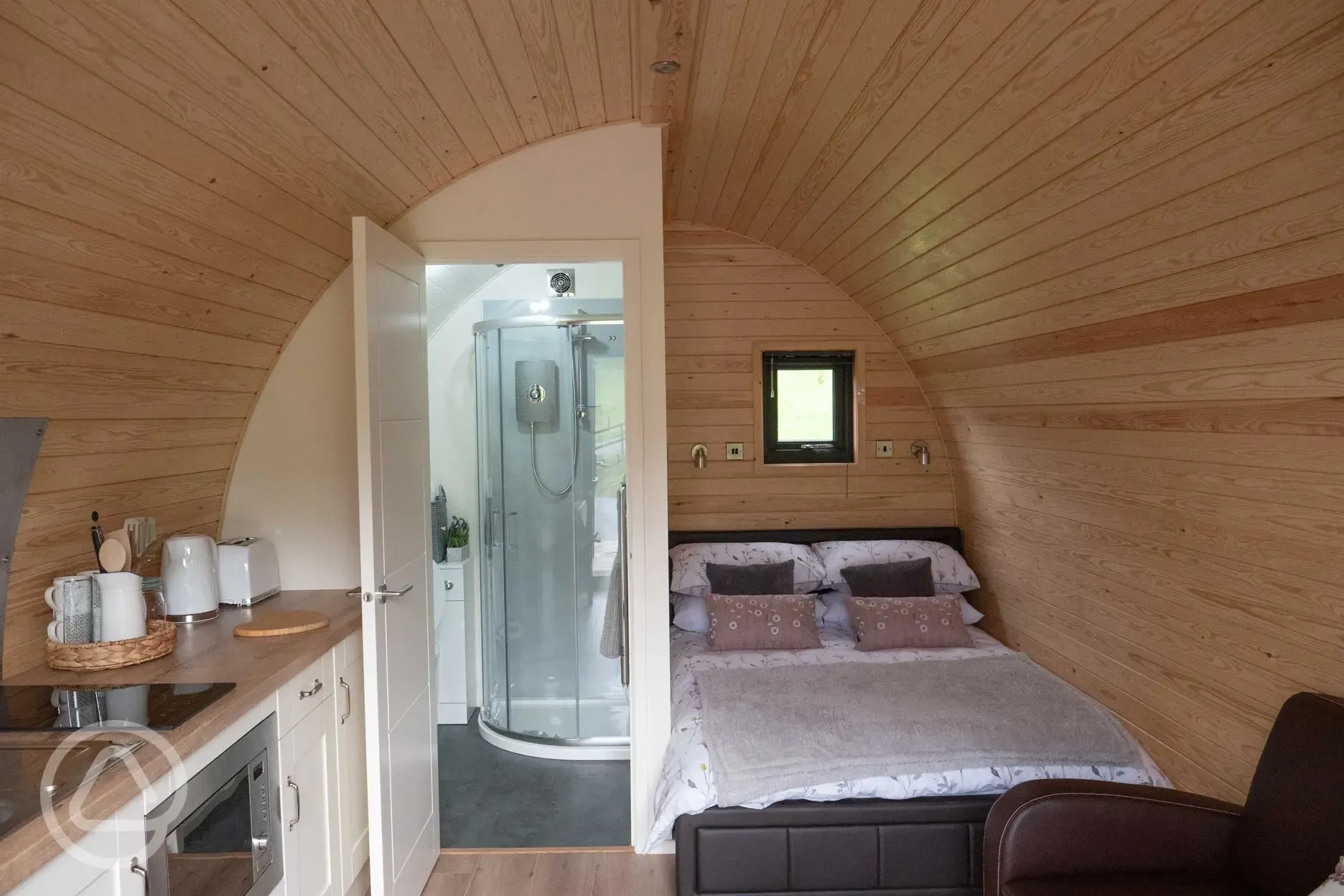 Glamping pod interior