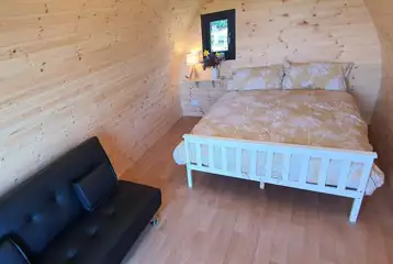 Glamping pod interior