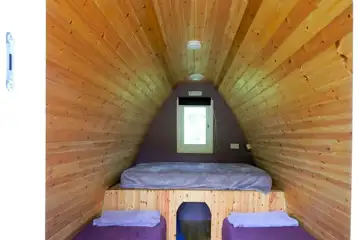 Camping pod interior Camping pod interior