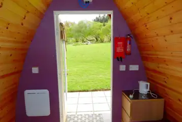 Camping pod interior and views Camping pod interior and views