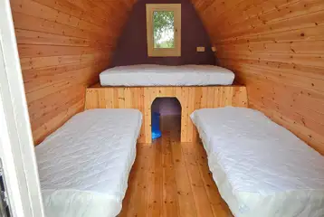 Camping pod interior Camping pod interior