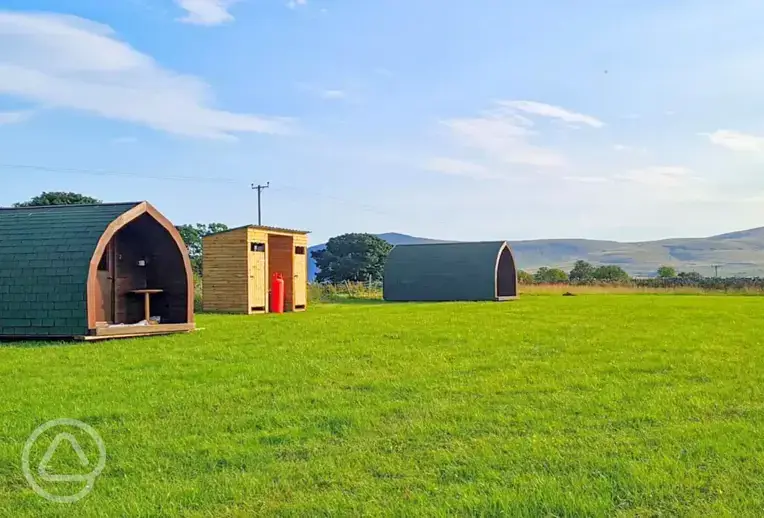 Camping pods at Cherry Trees Farm