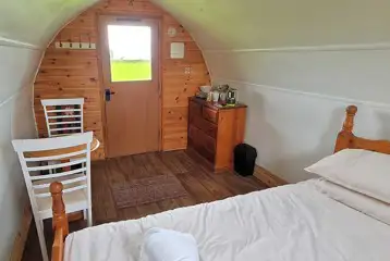 Camping pod interior