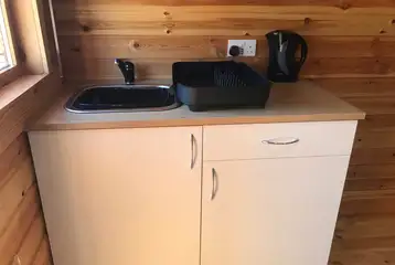 Ensuite glamping pod kitchen area Ensuite glamping pod kitchen area