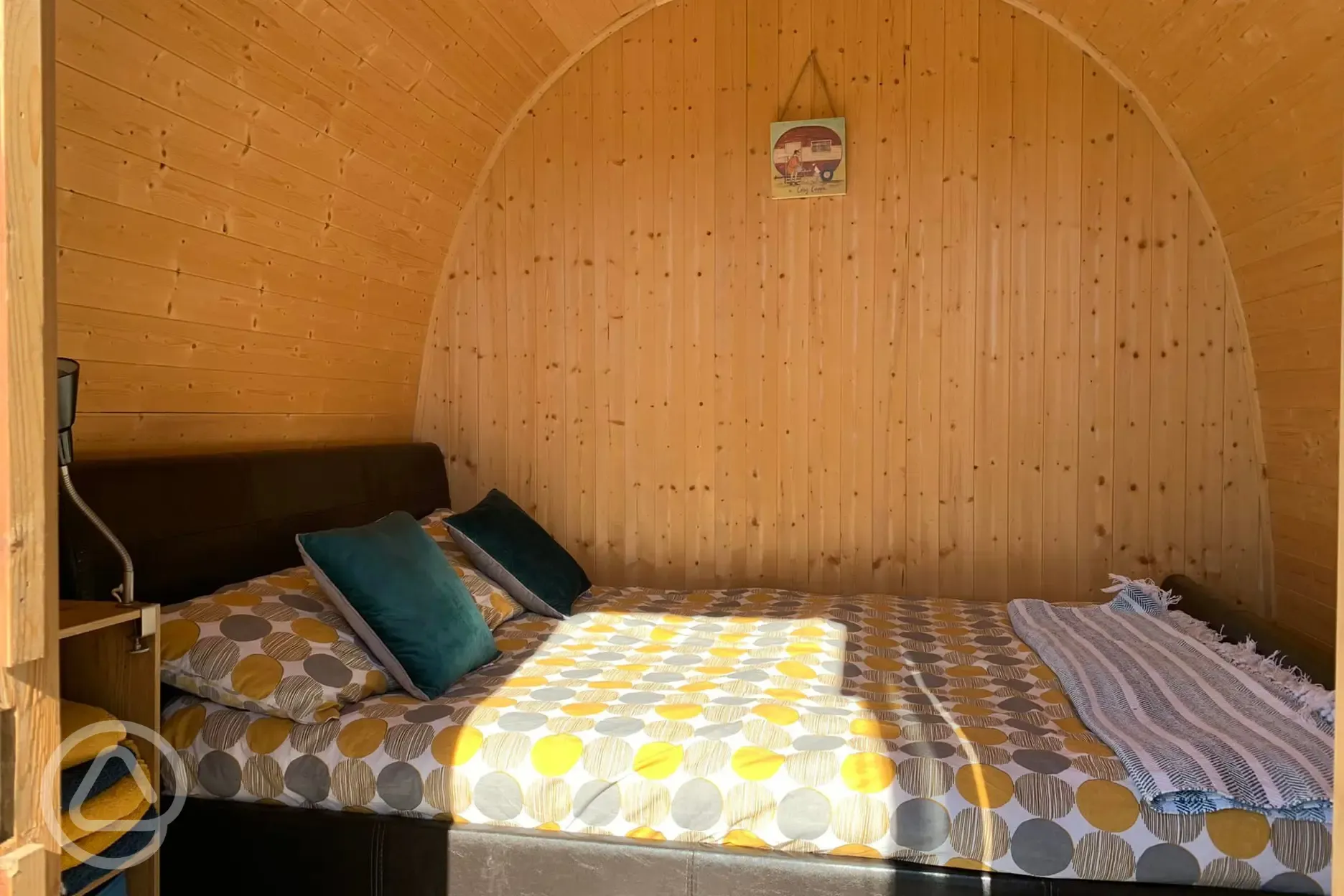 Camping pod interior