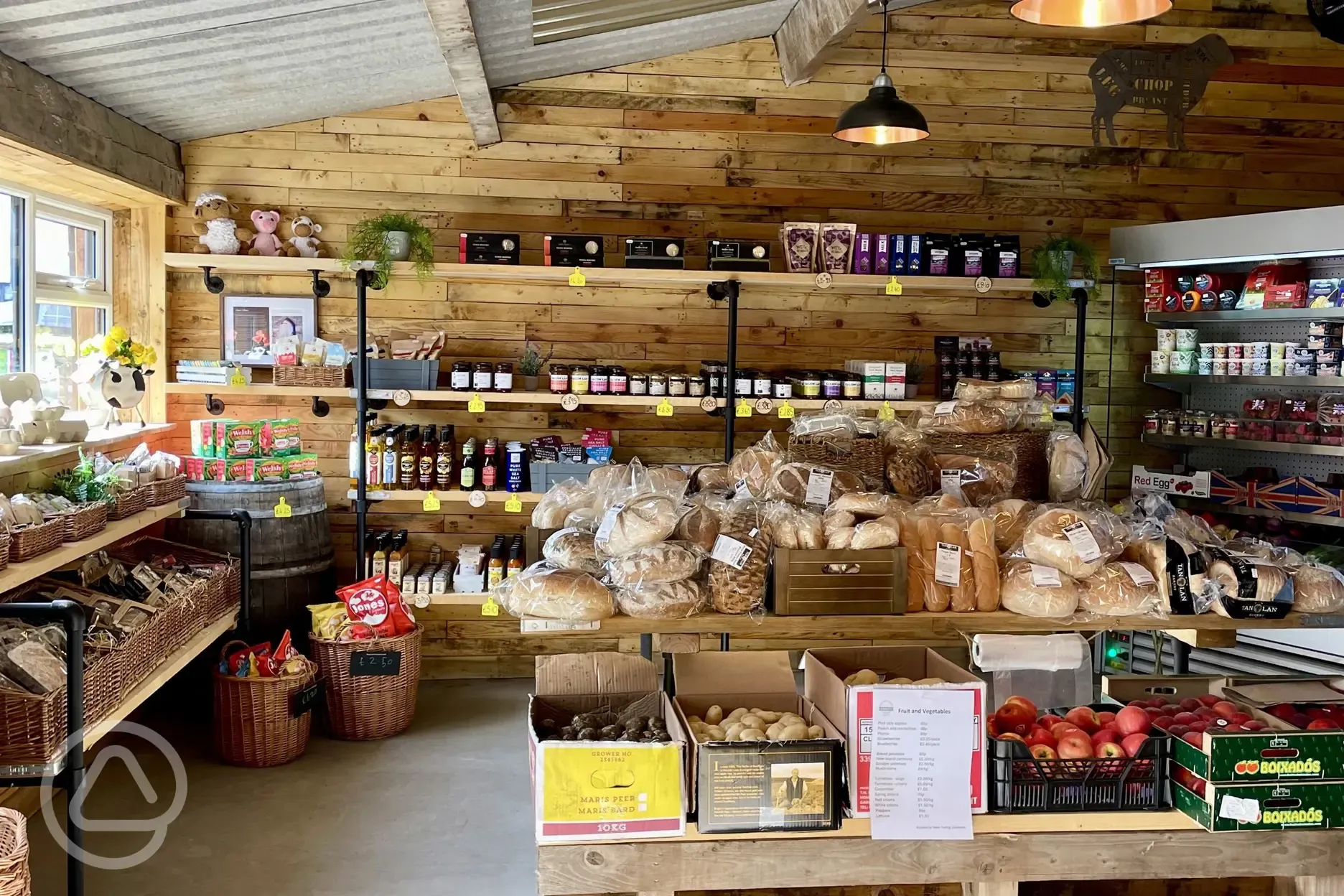 Farm shop with fresh, local produce