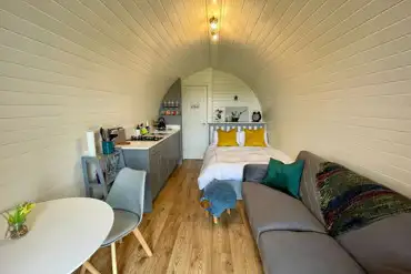 Luxury ensuite glamping pod - interior
