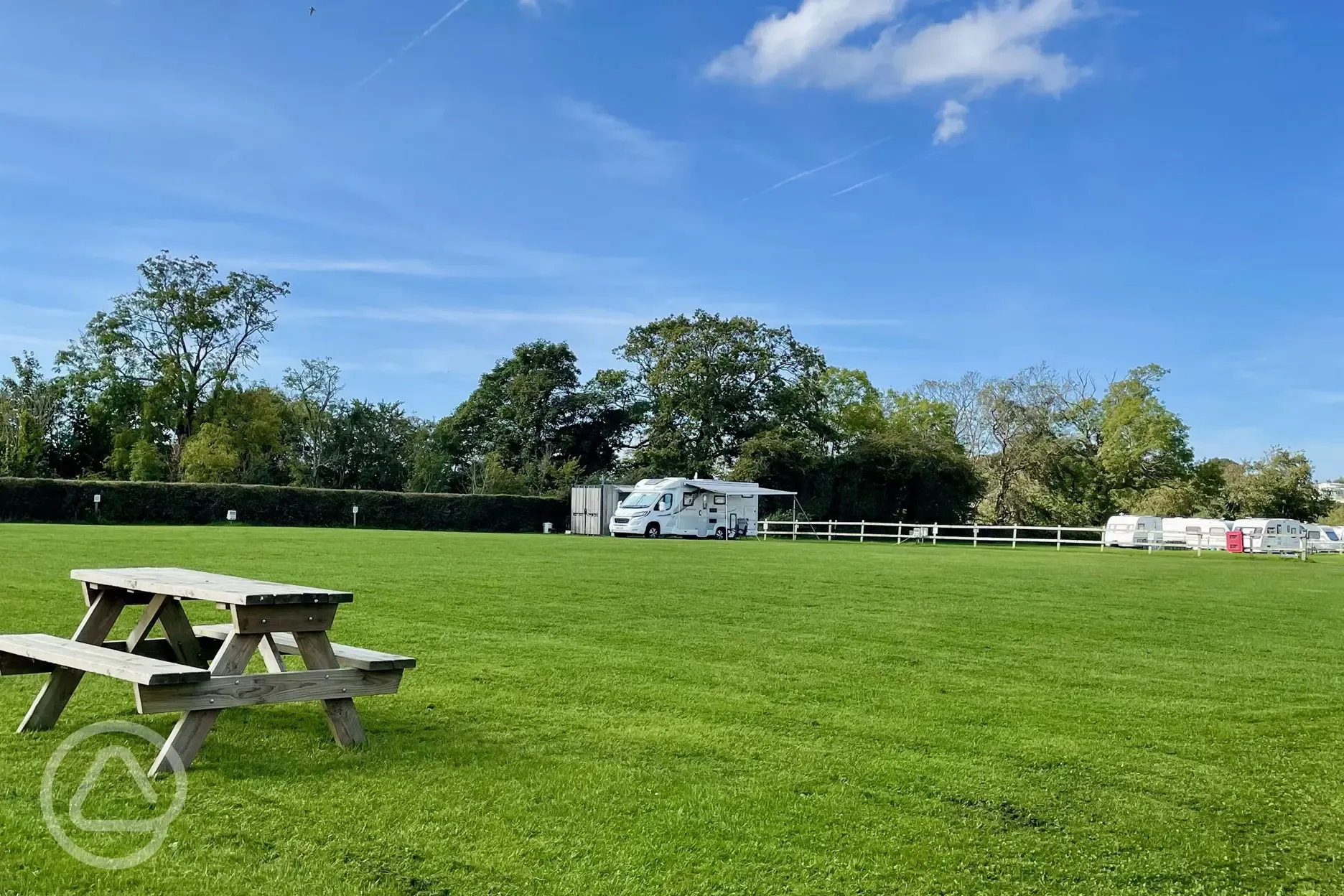 Electric grass touring pitches with 16 amp hook ups