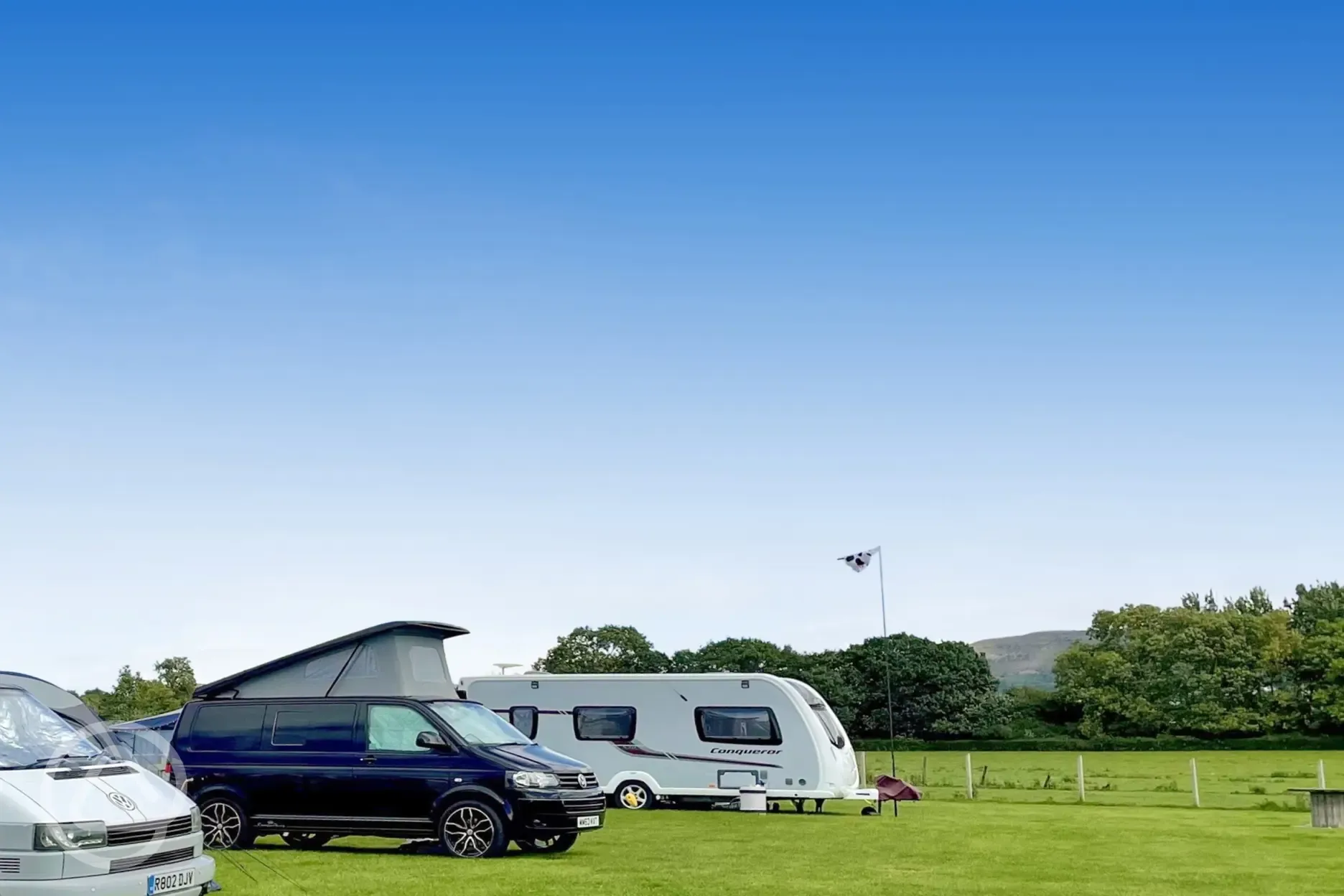 Electric grass touring pitches