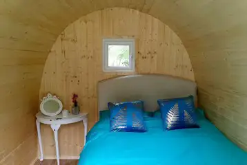 Camping pod interior