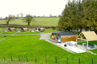 Range of glamping pods at Great House Farm Luxury Pods and Self Catering