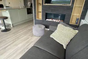 Severn glamping pod living area