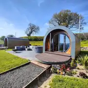 Three person pods at Great House Farm Luxury Pods and Self Catering in Powys