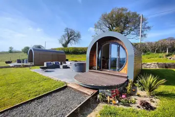 Three person pods at Great House Farm Luxury Pods and Self Catering in Powys Three person pods at Great House Farm Luxury Pods and Self Catering in Powys