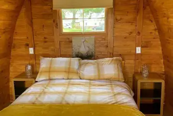 Double glamping pod interior