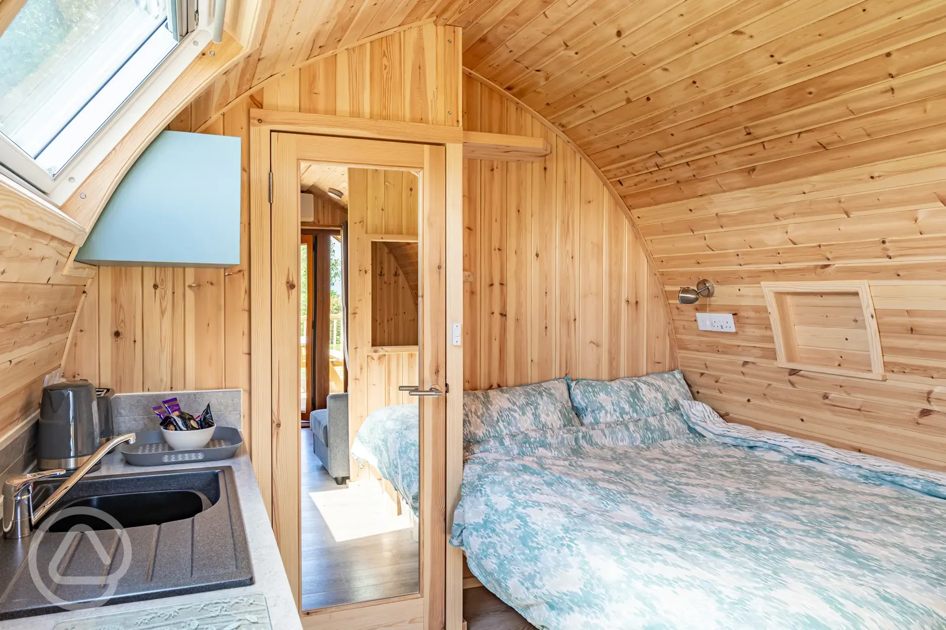 Glamping pod interior