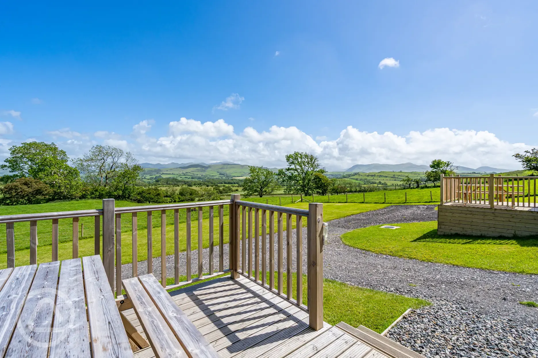 View from the pods decking