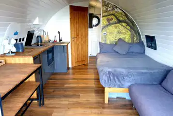 Glamping pod interior