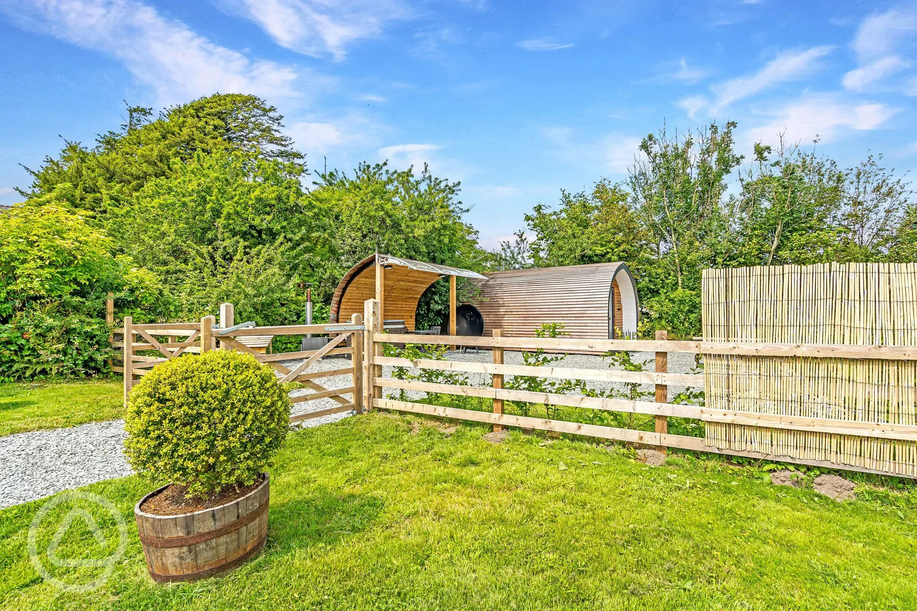 Glamping pod exterior