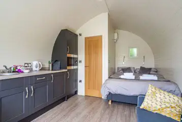 Glamping pod interior