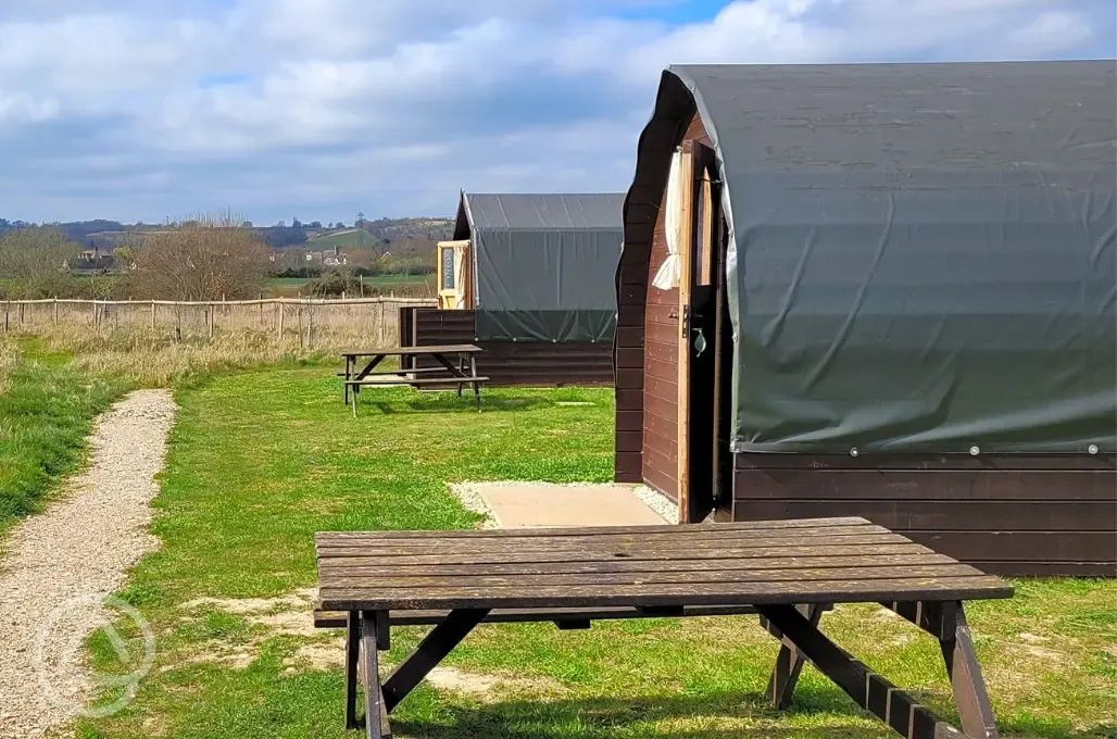 Log pods exterior, sleeping up to 3 and dog friendly Log pods exterior, sleeping up to 3 and dog friendly