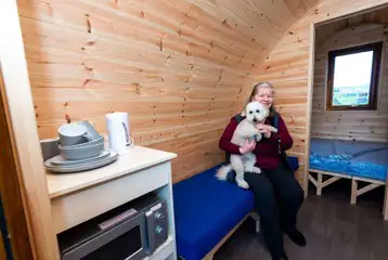 Camping pod interior