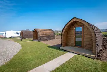 Camping pods at Harbour Side Caravan Site