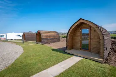 Camping pods at Harbour Side Caravan Site