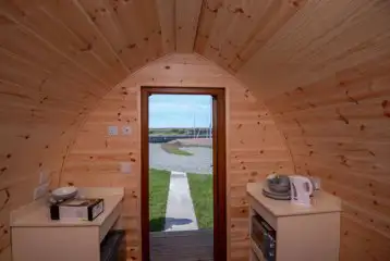 Camping pod interior