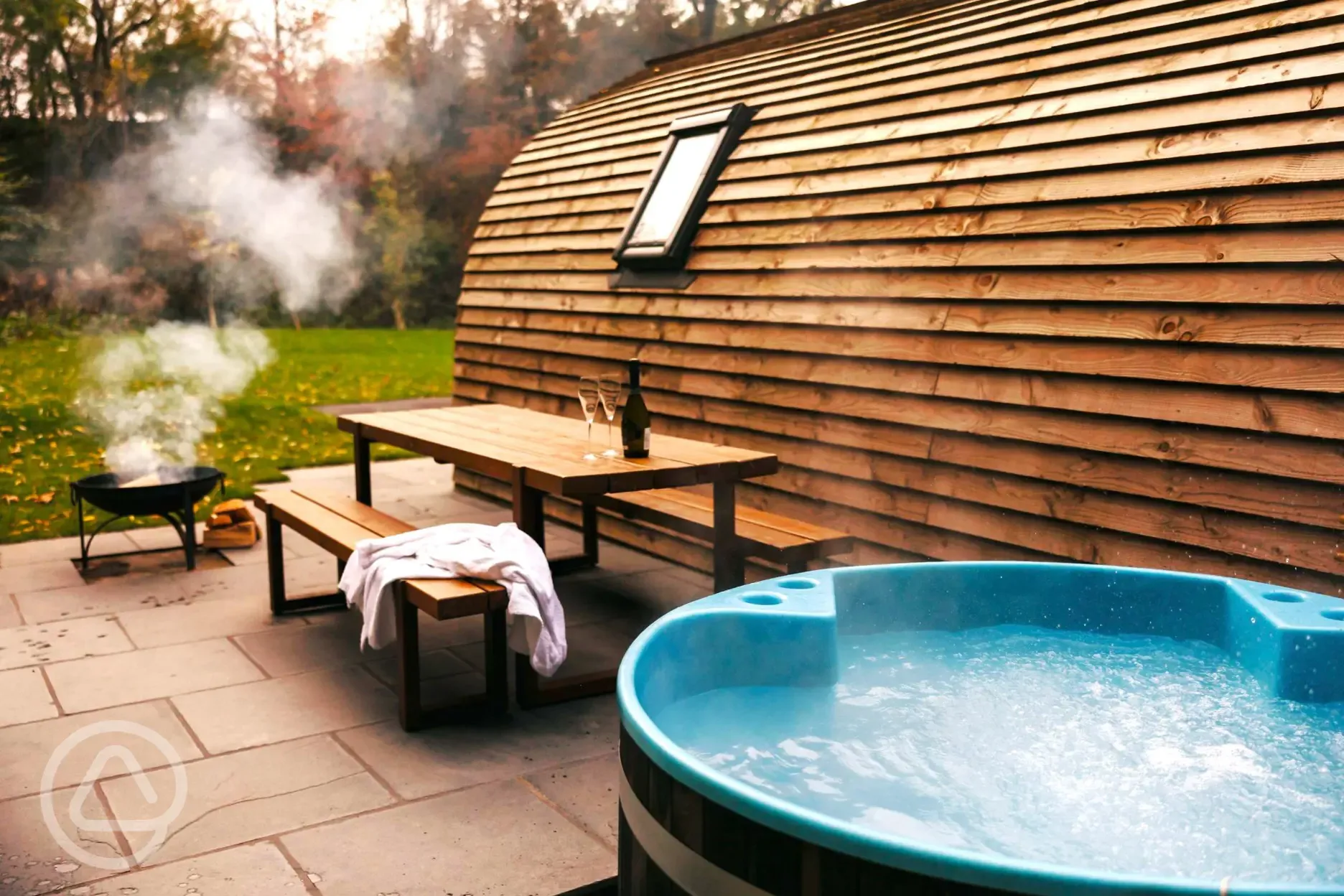 Foxwood pods with hot tubs