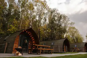 Quarry pods with hot tubs