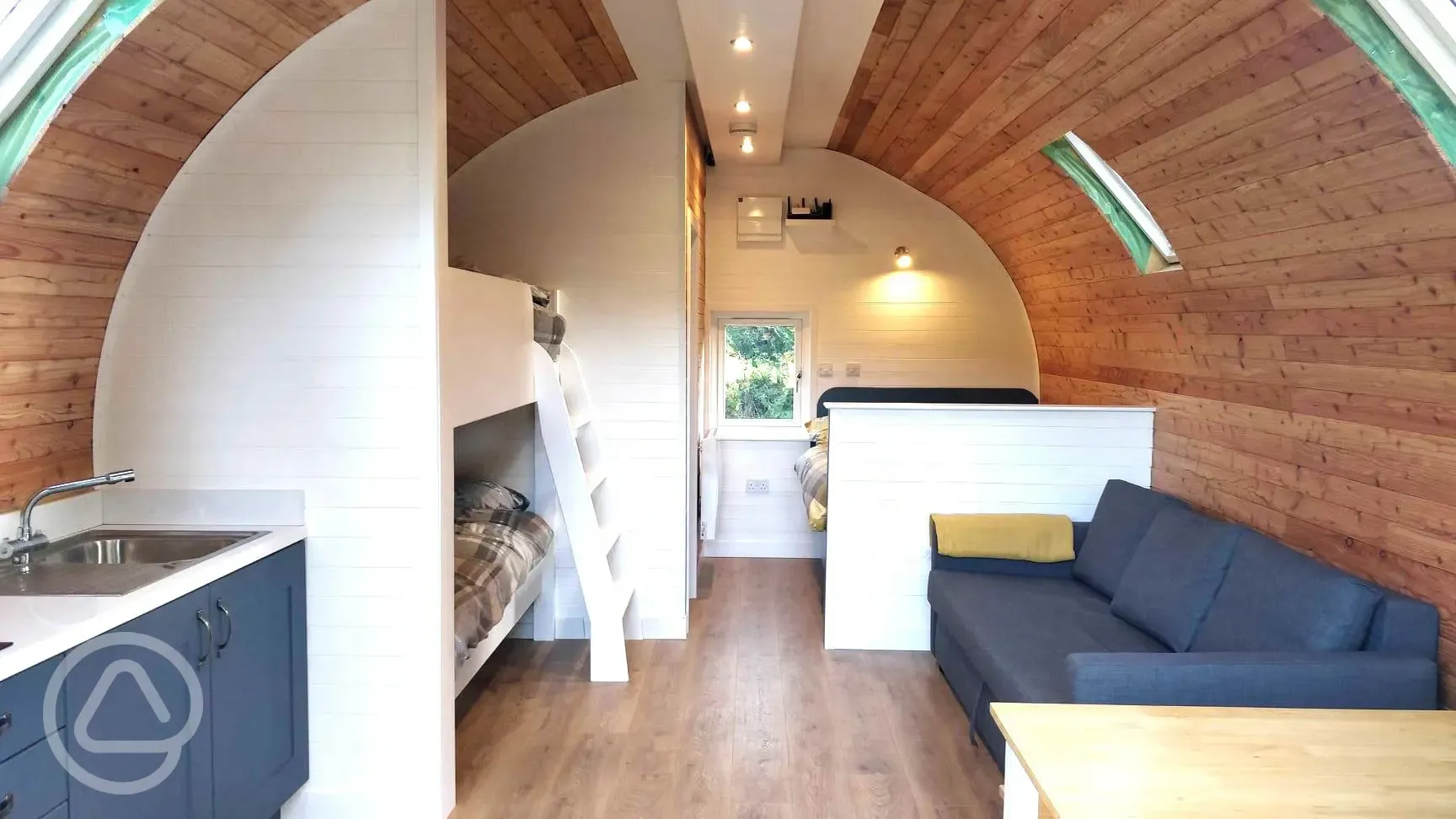 Glamping pod interior