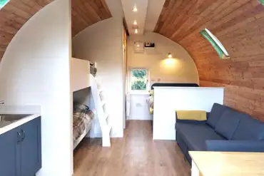 Glamping pod interior