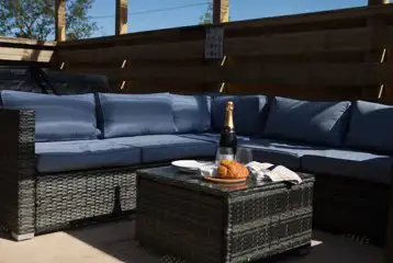 Nest outdoor seating area on private decking Nest outdoor seating area on private decking