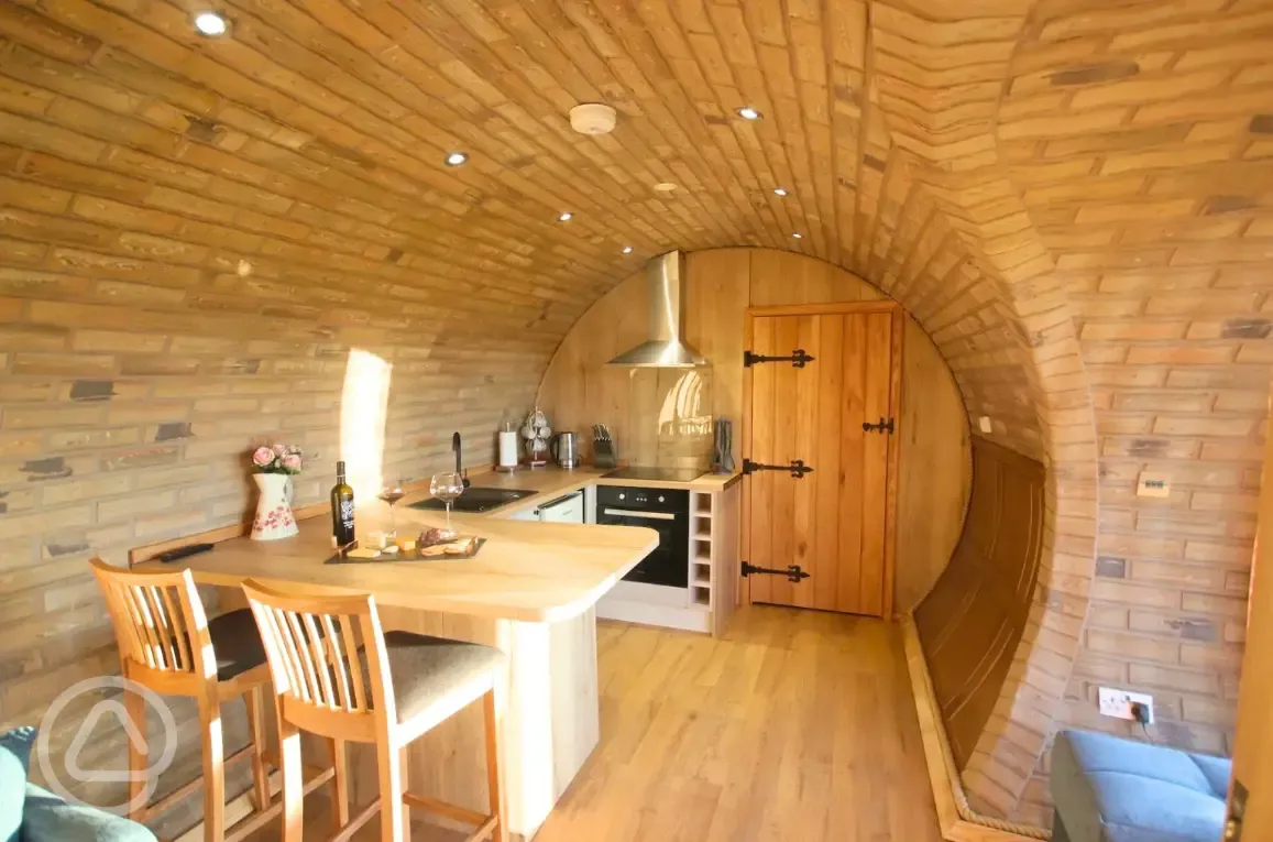 Pheasant's Roost glamping pod interior