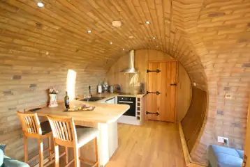 Pheasant's Roost glamping pod interior