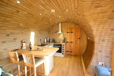 Pheasant's Roost glamping pod interior