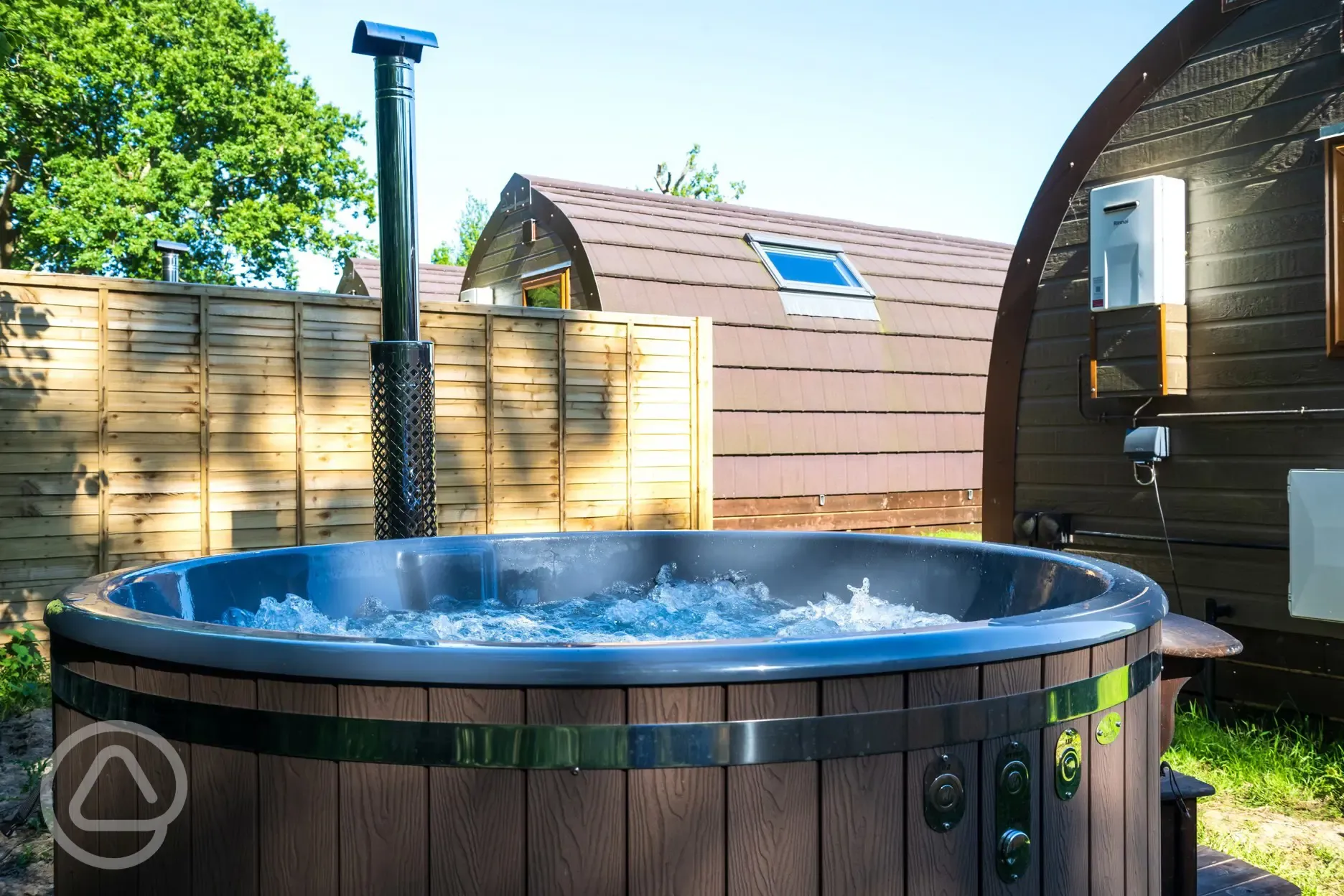 Wood fired hot tub