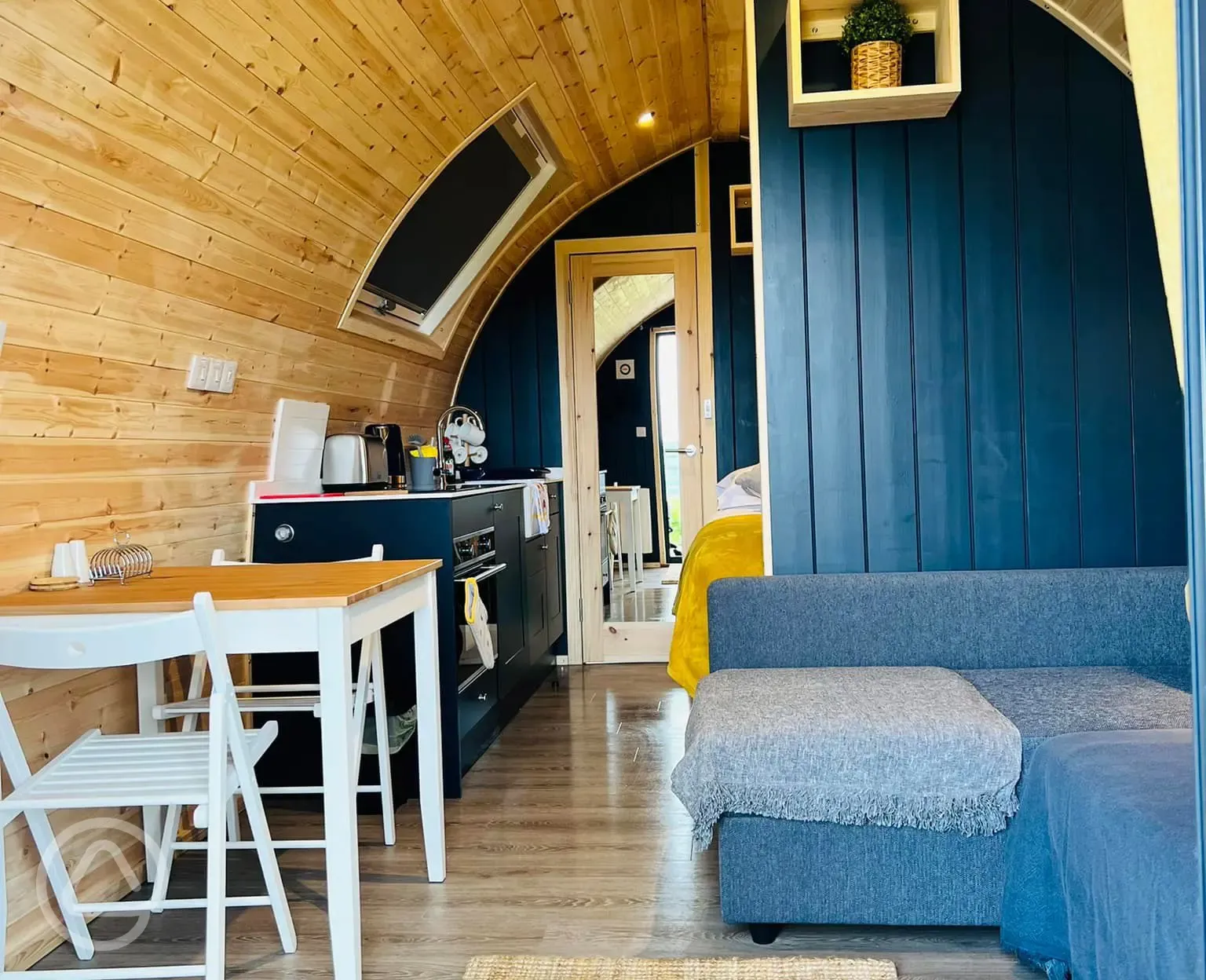 Glamping pod interior