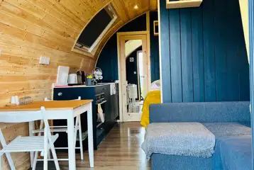 Glamping pod interior