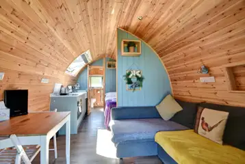 Glamping pod interior Glamping pod interior