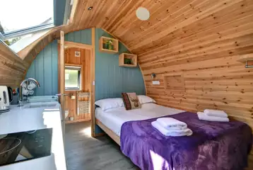 Glamping pod interior Glamping pod interior