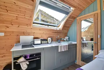 Glamping pod kitchenette Glamping pod kitchenette