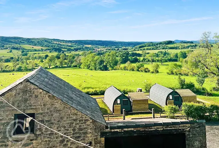 View from the glamping pods