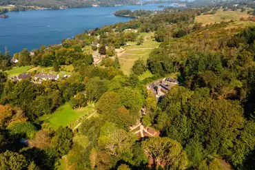 Aerial of the site by Lake Windermere