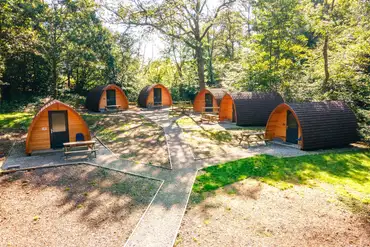 Camping pods at The Hive Pod Village at Ghyll Head